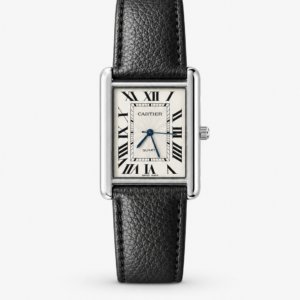 Classic Roman Dial Rectangular Watch – Black Strap - Image 1