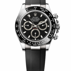 Black Chronograph Rubber Strap Watch - Image 1
